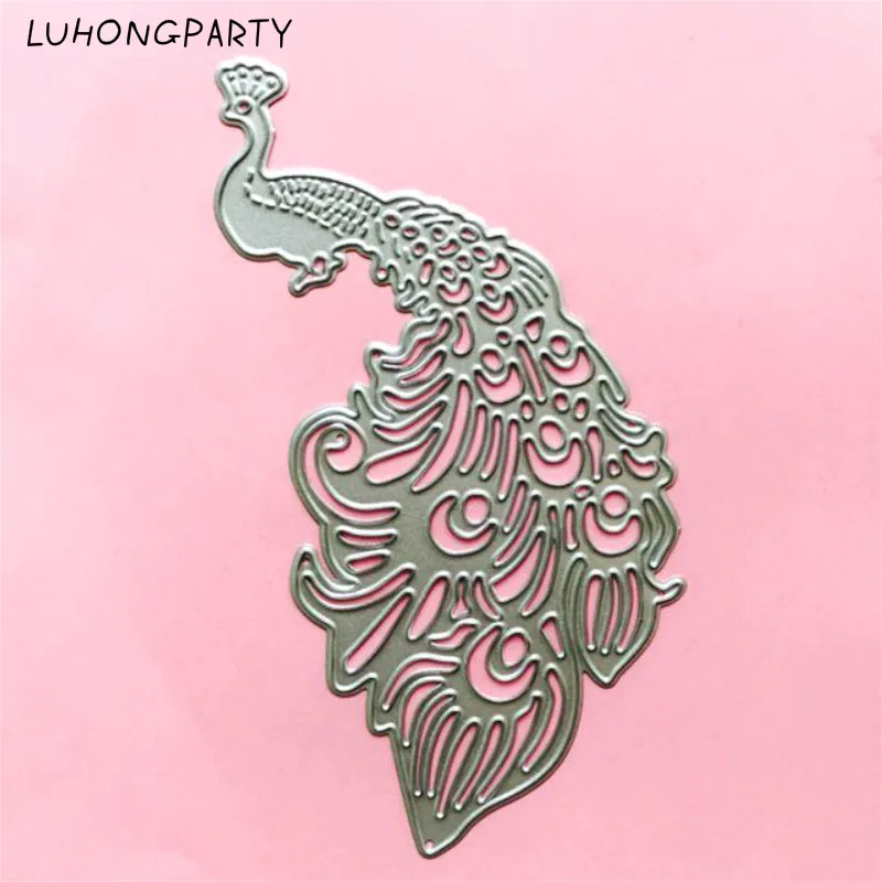 

Beautiful Peacock Metal Die Cutting Dies For DIY Scrapbooking Photo Album Decorative Die Cutting Template LUHONGPARTY