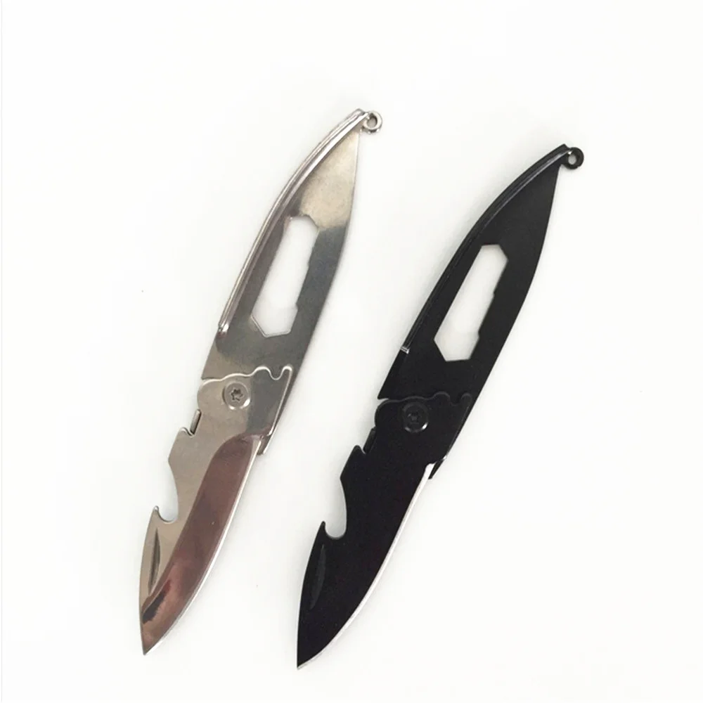 Mini Multifunction Key Chain Knives Fruit Knife Bottle Opener Folding