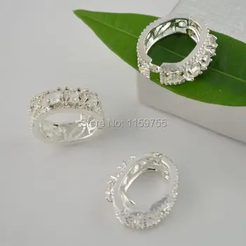 

30pcs Silver Plated Rhinestone Necklace Shortener Clasps 20*17mm Jewelry Finding