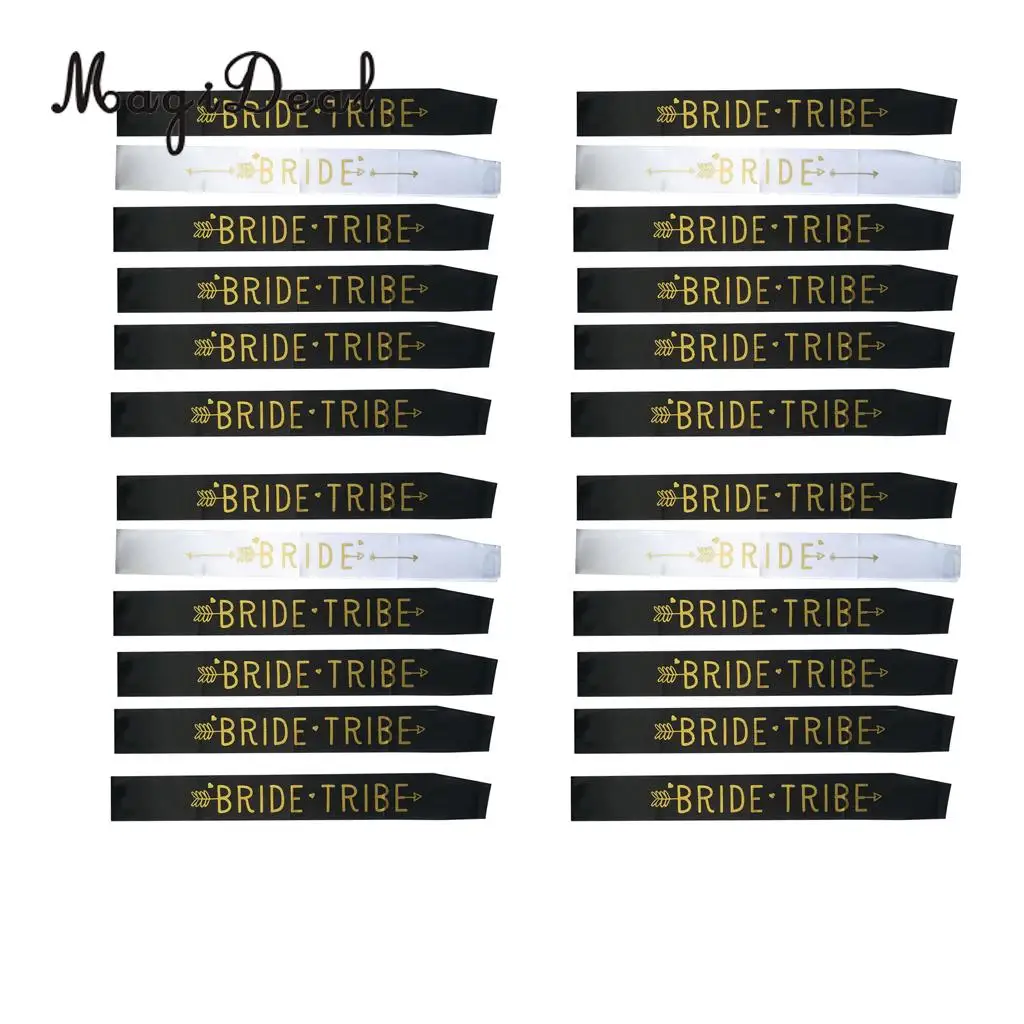 24/set Bride Tribe Sash Hen Bachelorette Party Bridal Shower Accessories