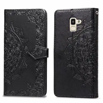 

Magnetic Flip Stand Wallet Cover For Samsung Galaxy J6 2018 Luxury Leather Card Slots Picture Holder Shockproof Case Fundas