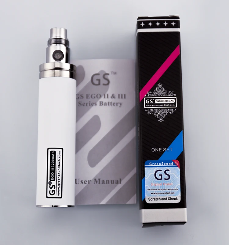 Billige 2017 Original GS eGo II 3200 mah batterie für E Zigaretten Aktualisiert EGO Batterie Für 510 CE4 Zerstäuber ecig Batterie
