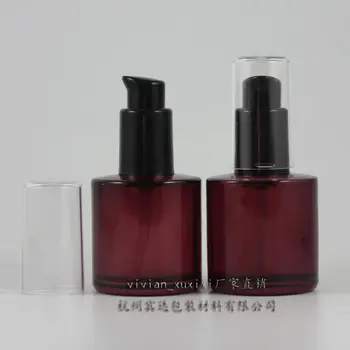 

40ml Mysterious purple Glass lotion Bottle With plastic black pump.for lotion and essential oil. lotion container