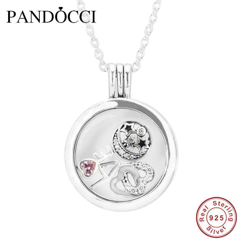 

Locket Medium Pendant Choker Valentine Day's Gifts Floating Necklace 925 Sterling Silver Necklaces & Pendants for Women Jewelry