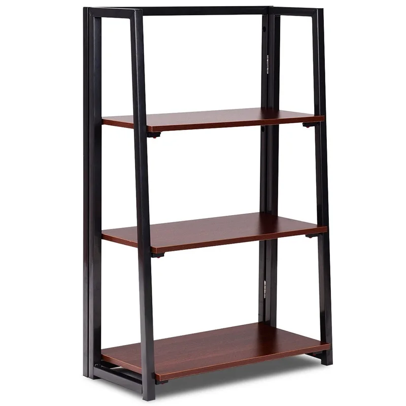 Best 3 Tier Multifunctional Bookcase Bookshelf Book Shelf Plant Flower Display Stand Ladder Shelf Living Room Furniture HW58804