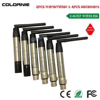 

DHL Free Shipping wireless dmx transmitter and receiver for Stage Party Show Disco LED PAR 64 DMX Lighting Projector par 64 can