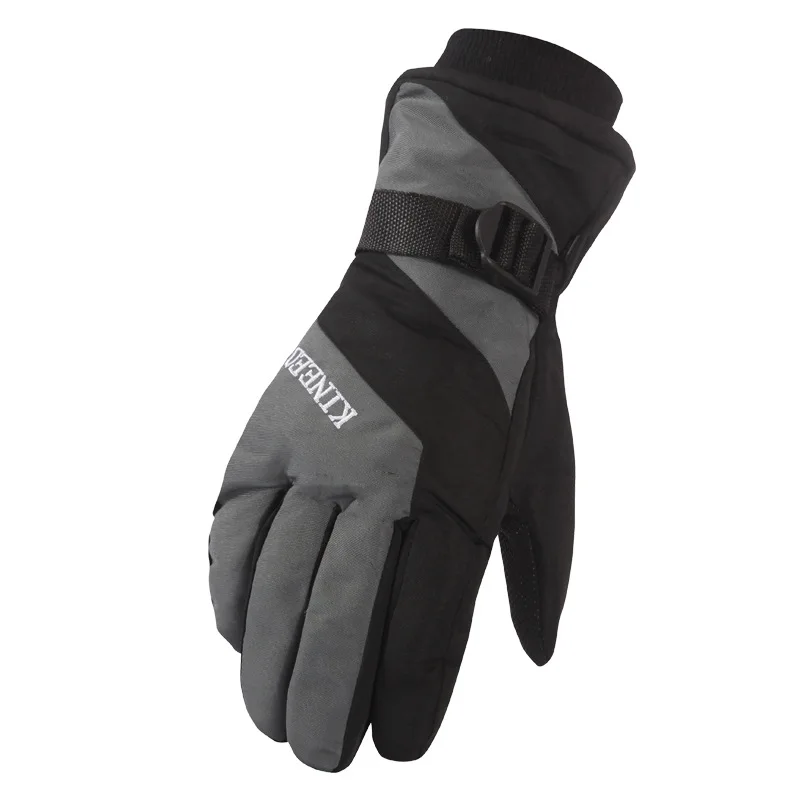 Новые зимние Утепленные бархатные теплые перчатки для катания на лыжах, водонепроницаемые перчатки для байкеров