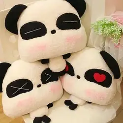 Кэндис Го плюшевые игрушки кукла мультфильм большая голова животного панда красное сердце глаз подушка держит подушку для малышей подарок