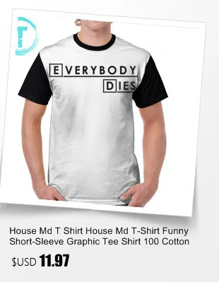 House Md T Shirt House MD Made With Text T-Shirt Printed Funny Graphic Tee Shirt 100 Polyester Short Sleeves Mens Classic Tshirt