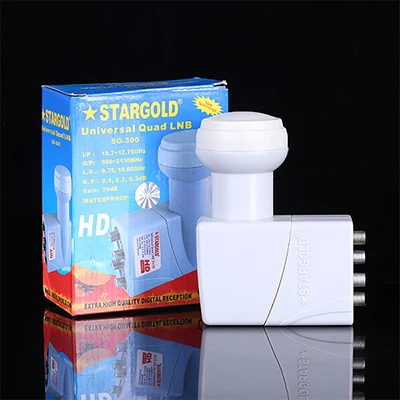 quad lnb stargold LNB для блюдо ТВ Full HD универсальный KU группа single LNB-цифра спутниковый телевизионный ресивер ТВ тюнер LNBF - Цвет: quad lnb