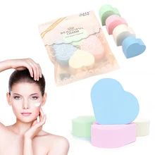 Elecool 4 шт./пакет леденцовый Цвет Мягкая очищающая влажная подушка для лица и сухой спонж женская красота спонж для макияжа основа гладкая GHMY