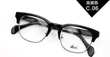 ФОТО hand-made genuine metal sheet half-rimmed spectacle frame men's and women's myopia retro glasses frame