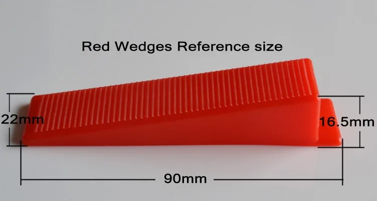 300 шт. 2,00 мм зажим и 100 шт. Красный Клин для системы выравнивания плитки