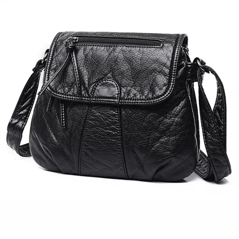 

Shoulder Bag Retro Simple Bag Leather Handbag Soft Washed Wild Female Models Diagonal Package Small Square Package