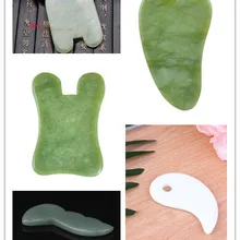 1 шт. натуральный нефрит гуаша доска массаж инструмент спа скребок для иглоукалывания камень лица против морщин лечение тела Мульти Стиль