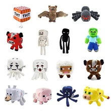 Minecraft Plush Toys 15 Styles Soft Stuffed Animal Doll My World Enderman Wolf Zombie Spide Cartoon Toy For Children Gifts
