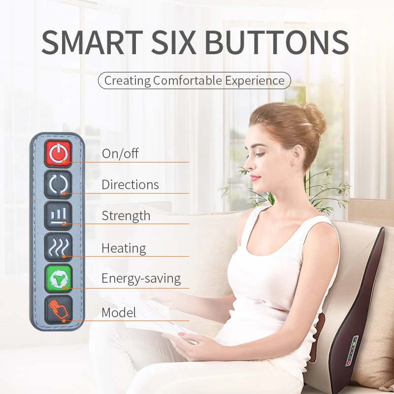 Skup Wielofunkcyjny ugniatanie masażer szyjki macicy szyi ramię talii całego ciała samochodu domu Duel use prezent duża poduszka do masażu