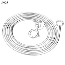 

Men Women Genuine Real Pure Solid 925 Sterling Silver Chain Necklace Basic Snake Chains Jewelry Male Women Long Necklaces Gift