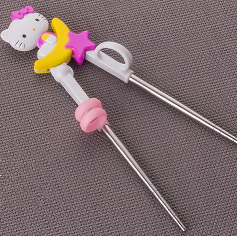 304 детские палочки для еды из нержавеющей стали с рисунком Hello Kitty детская