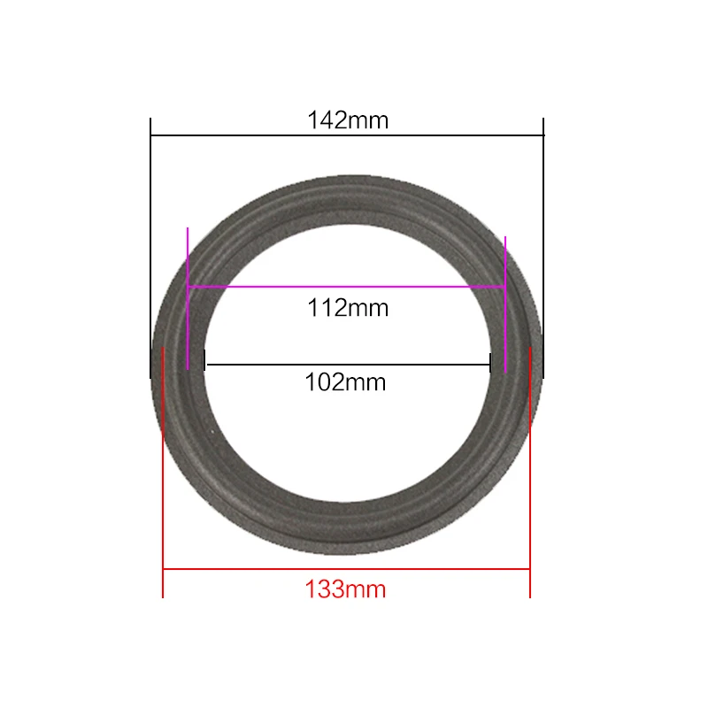 GHXAMP 2 шт. 5,5 дюймовый басовый динамик Поролоновый боковой KTV НЧ динамик ремонтные аксессуары DIY губка боковая кромка кольцо круг