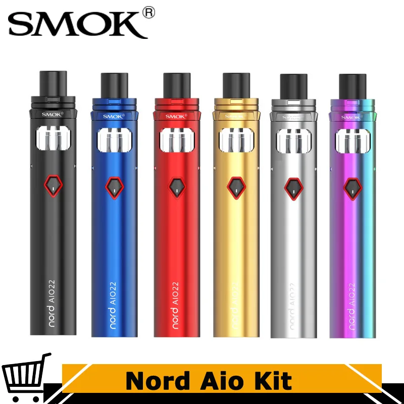 

Original SMOK Nord AIO 19 kit 1300mah Battery 2ML Atomizer Nord AIO 22 Kit 2000mah Battery 3.5ML Tank Electronic Cigarette Vape