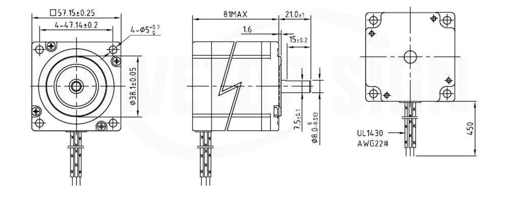 Leadshine Nema 23 шаговый двигатель 57HS22-A удерживающий крутящий момент 2.2N.m ток 4A CNC лазер Измельчить Пена плазмы