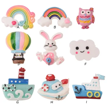 

135PCS Cute Resin Hair Accessories Boutique Flower Accessory DIY Hair bows Hairclip for Headwrap No Barrettes