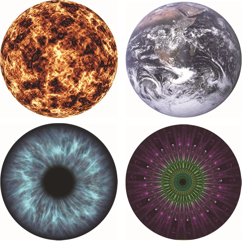 

Larger Round Mousepad Planets Earth Pattern Rubber Round Mouse Pad Optics Mat Game Computer Office Tablet Mats with Locked Edge