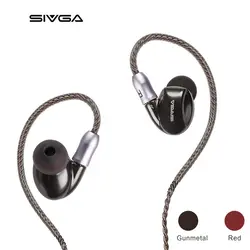 SIVGA SM001 Hifi Стерео Металл Multi водитель спортивные наушники, в ухо Мониторы с двойной драйверы профессиональные музыкальные наушники