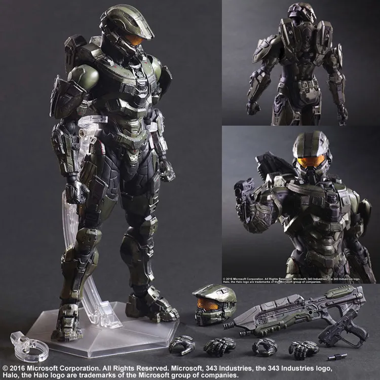 Play Arts KAI HALO 5 Guardians No.1 ПВХ фигурка Коллекционная модель игрушки 26 см|Игровые