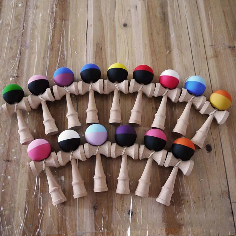 Kendama toys ball 18 cm Outdoor Skillful Wooden Ball toys for kids Adult Game gift Colors Random