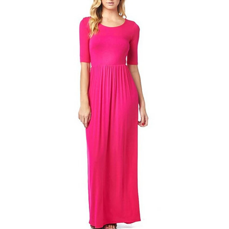 Spring maxi dresses 2019 with sleeves 2017