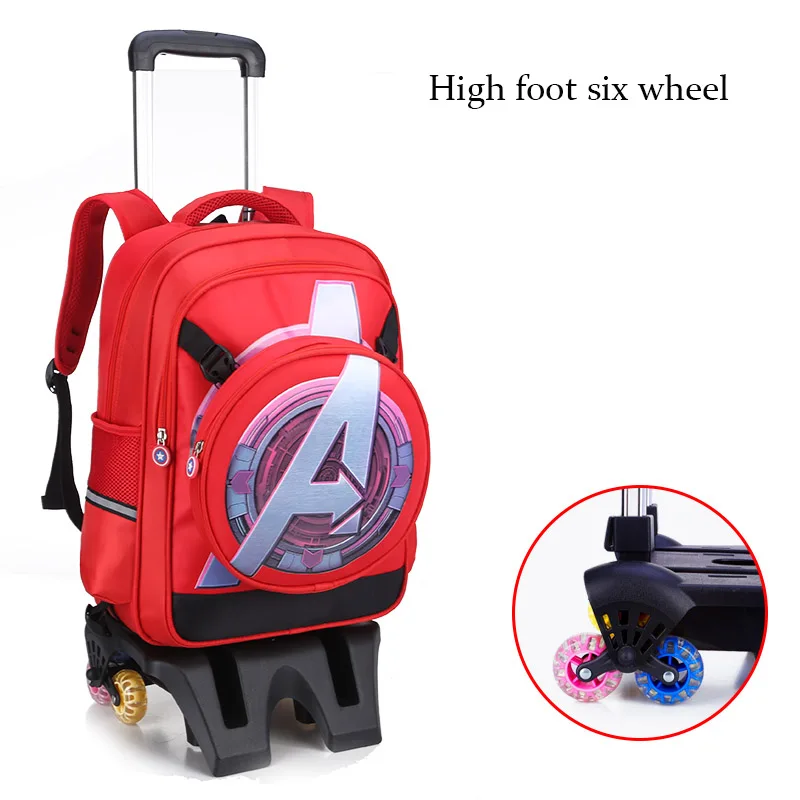 Чемодан для мальчиков с рисунком из мультфильма, сумка для школьников, чемодан на колесиках для детей, рюкзак для путешествий с изображением Капитана Америки