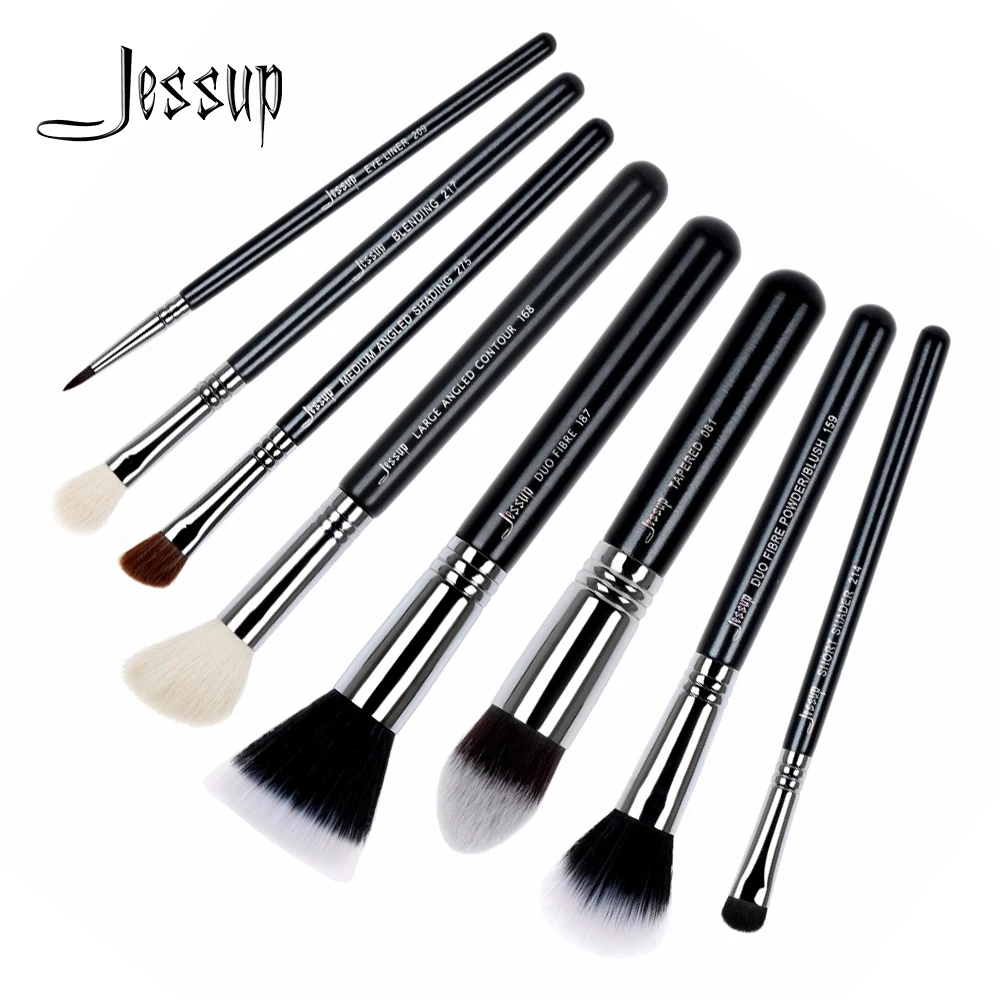 

Jessup brushes 8pcs Makeup Brushes Set Kabuki Foundation Blend Duo Fibre Contour Shader Powder Eyeliner Brushes T120