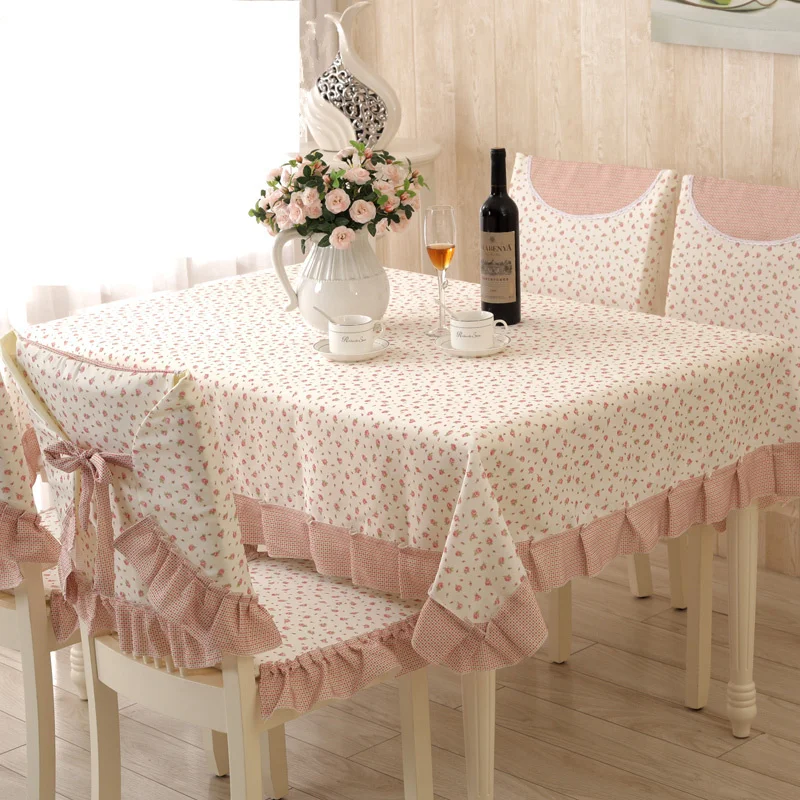 Country Style Elegant Table Cloth Rectangular Tablecloths 13 pcs/set