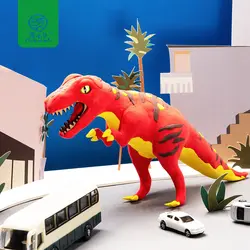Robud Cray динозавр модель безопасный и нетоксичный цветная глина с DIY 3D деревянная головоломка слизь игрушка для детей развивающая игрушка FY