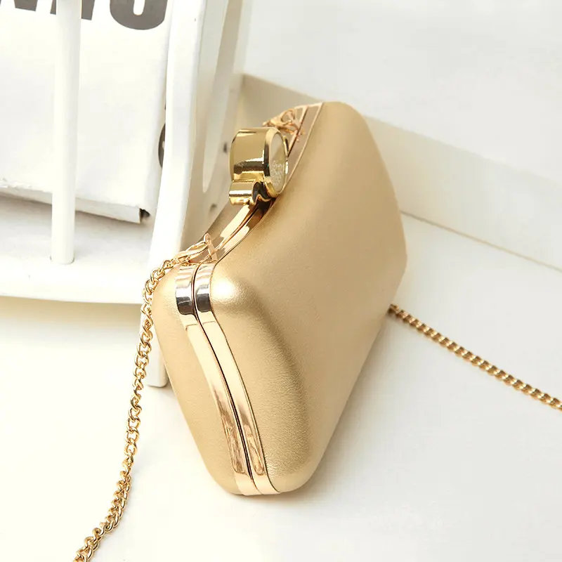 UKQLING Women Box Clutch Small Hardcase Metal Clutches Evening Shoulder Bags for Party Dinner Hand bag Wedding Bridesmaid Bag