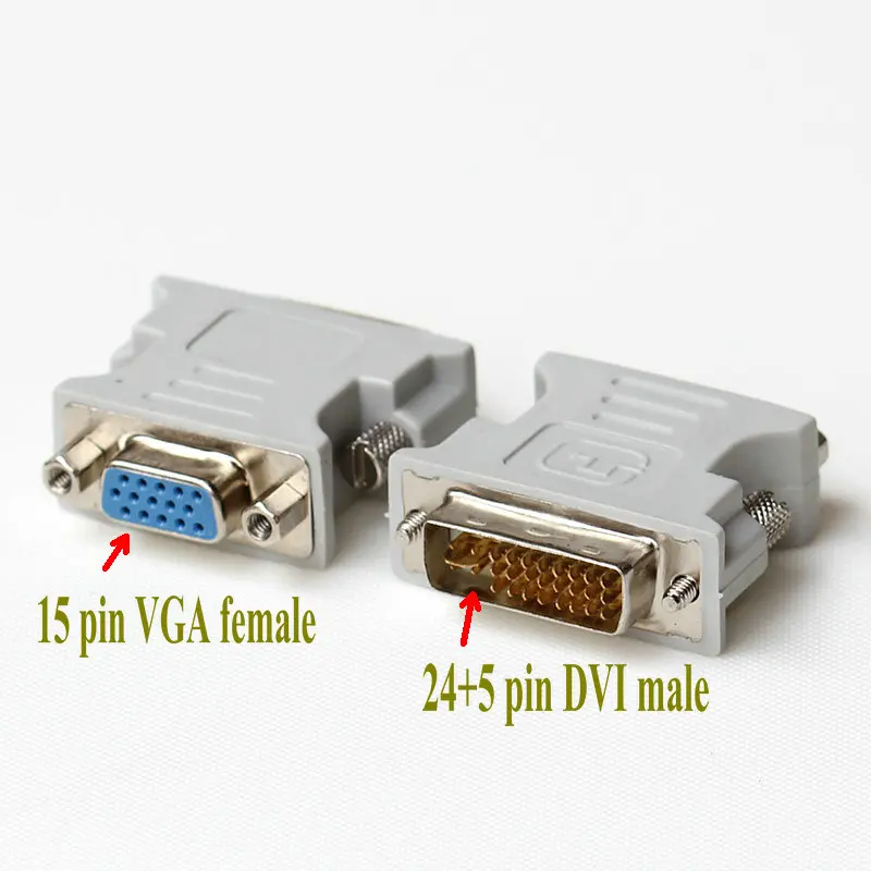 DVI 2 VGA I 24 + 5 Pin 1 к мужчин и женщин видео конвертер адаптер для портативных ПК|Кабели