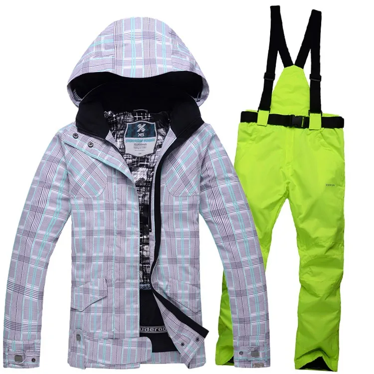 Высокое качество, женские зимние дышащие водонепроницаемые куртки+ брюки, женский толстый теплый зимний костюм yw