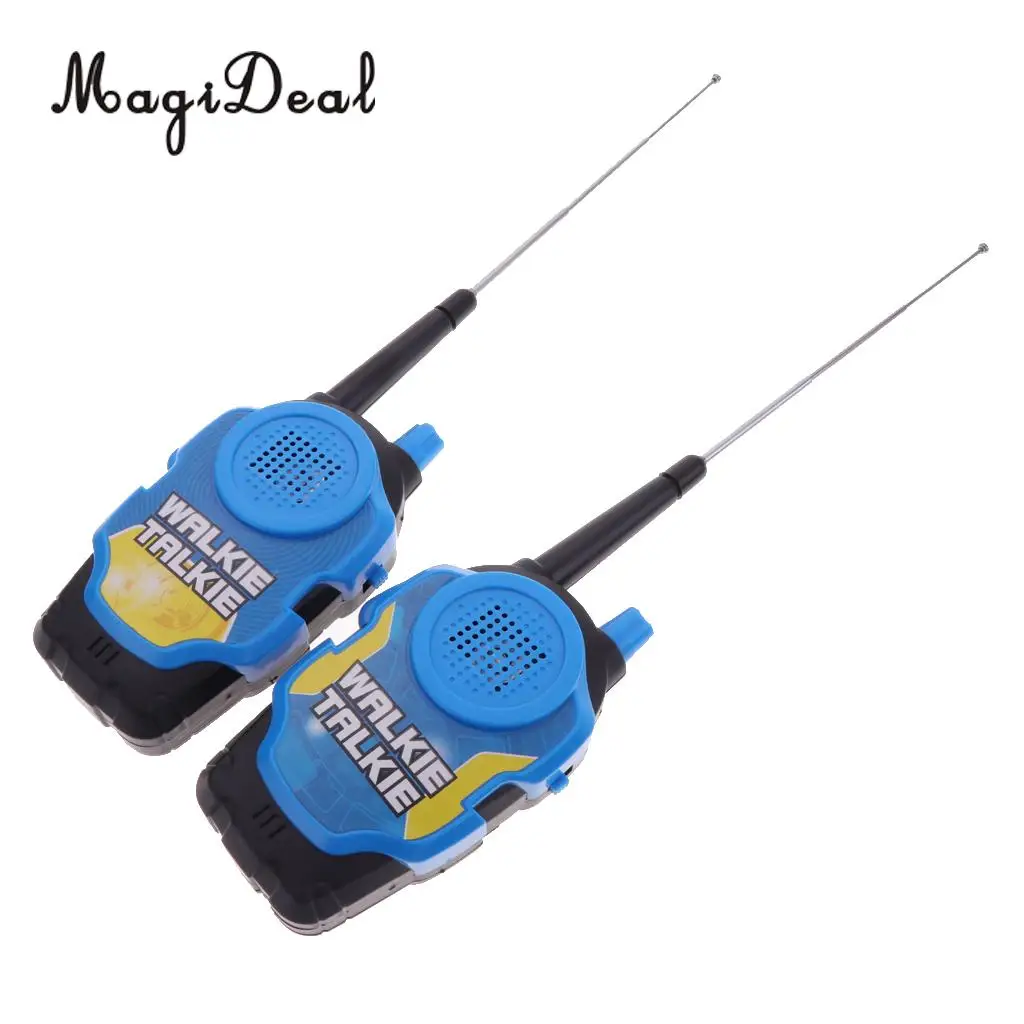 2Pcs Electronic Walkie Talkie Toy Portable Two-Way Radio Interphone Pretend Play Phone Game Outdoor Communication Toys Kids Gift