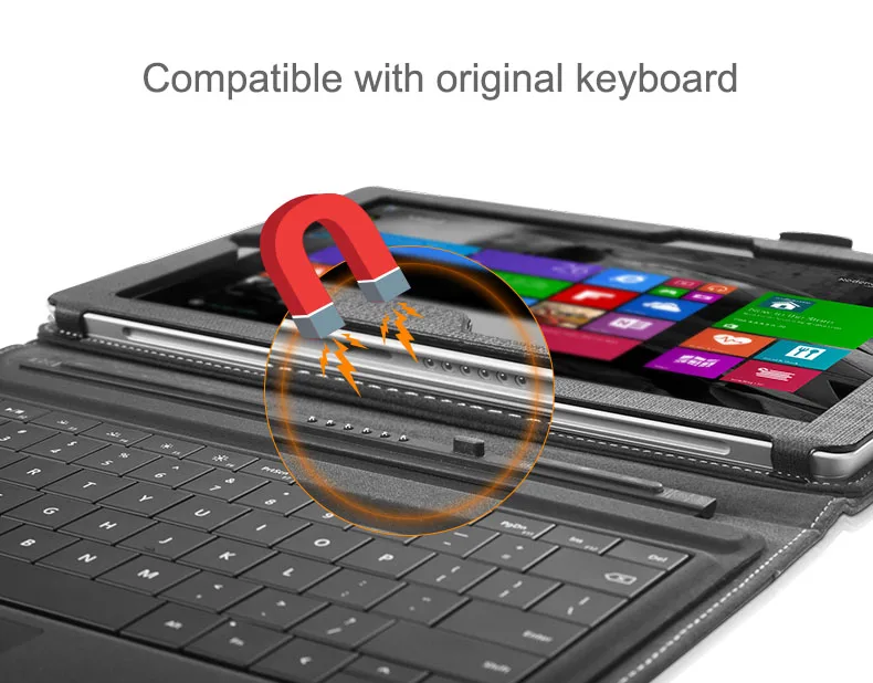 Кожаный чехол для планшета microsoft Surface Pro 4 5 6 Магнитная подставка-чехол защитный чехол для новой поверхности Pro и клавиатуры