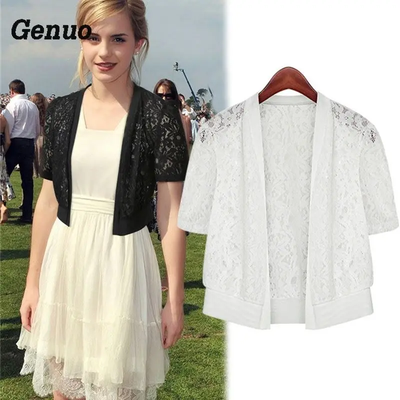 Lace Women Top Summer 2018 Fashion Casual Office Beach Wrap Coat Hollow Out Short-sleeve Short Small Shawl Cardigan Shirt Lace Women Top Summer 2018 Fashion Casual Office Beach Wrap Coat Hollow Out Short-sleeve Short Small Shawl Cardigan Shirt
