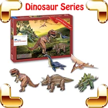 DIY подарок динозавр серии 3D модель учебник обучающая Головоломка Развивающие игрушки DIY для детская бумага пазл iq игра головоломка