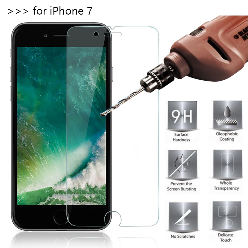 2.5D 0 26 мм 9H закаленное стекло премиум-класса для iPhone 7 защита экрана закаленная