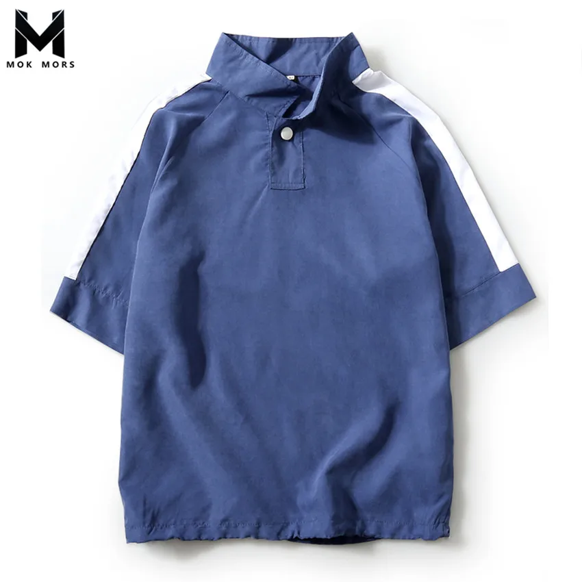 

2018 Summer Men's Clothing New Solid Color Fashion Polo Shirt Lapel Large Size Casual Men's Fashion Brand Short-sleeved Shirt
