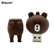 Милые pen drive Rilakkuma Мрачные медведь usb flash drive 64 ГБ Силиконовые мультфильм U Диск 4 ГБ 8 ГБ 16 ГБ 32 ГБ pen drive memory stick