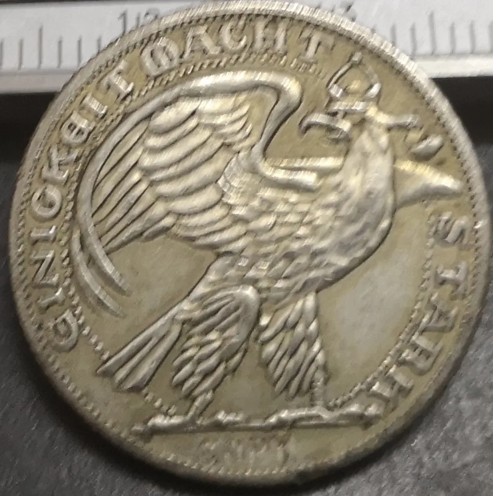 

Free Hanseatic City, Bremen, 1 stamps Silver Plated Copy German Sample Coin ( Type 3 )