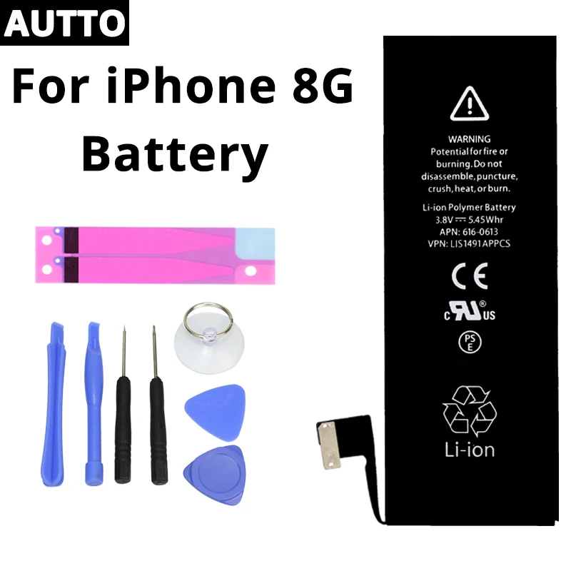 

Best Quality 0 Zero Cycled AAA Battery for iPhone 8 8G 1821mAh 3.82V 20pcs/lot New in 2018 Genuine Capacity