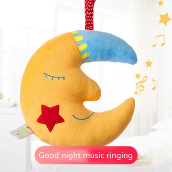 

New Baby Toys For Stroller Music Star Crib Hanging Newborn Mobile Rattles On The Bed Babies music moon Educational Plush Toy