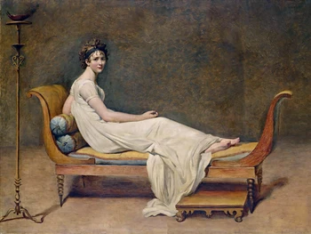 

Classical figurative painting canvas poster beauty picture female portrait Portrait of Madame Recamier By Jacques Louis David